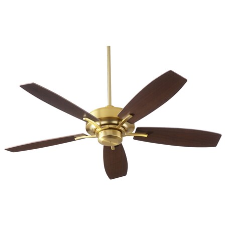 Quorum Soho 52In. 5Bl Fan Aged Brass 64525-80
